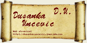 Dušanka Unčević vizit kartica